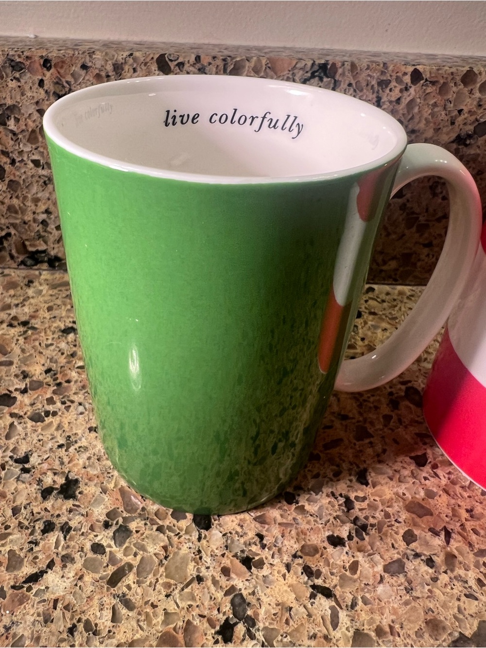 Kate Spade by Lenox green and red striped mug duo with gold accents - Picture 4 of 10